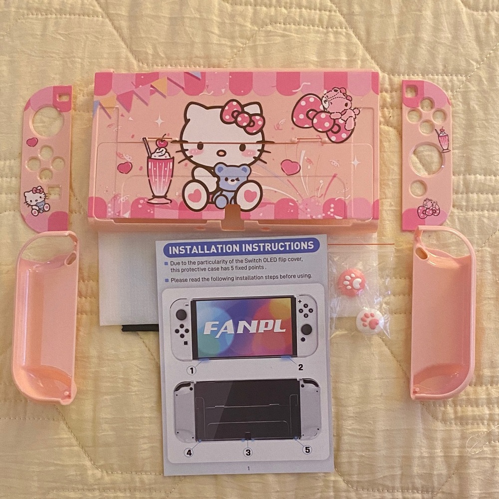 Hello Kitty Pink Nintendo Switch OLED Case